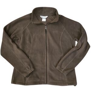 Columbia Sportswear Company RN 69724 Women's Zip Up Brown Fleece Jacket Size XL